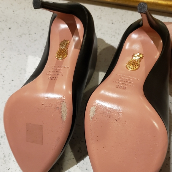 100% Authentic Aquazzura Black Leather Booties - Picture 10 of 10